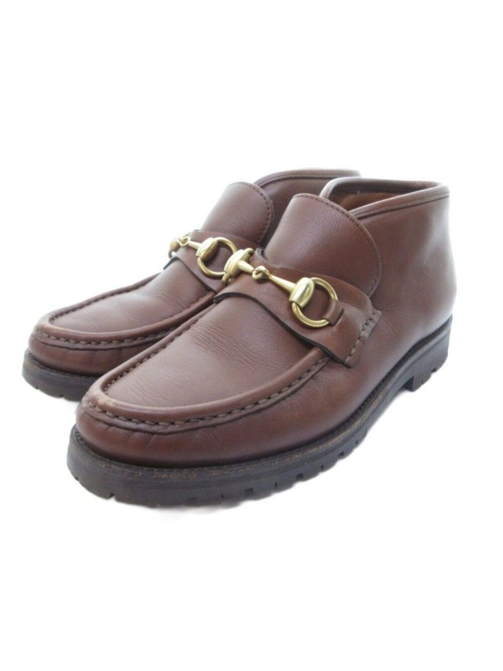 Gucci Horsebit Leather Shoes Mock Toe Brown